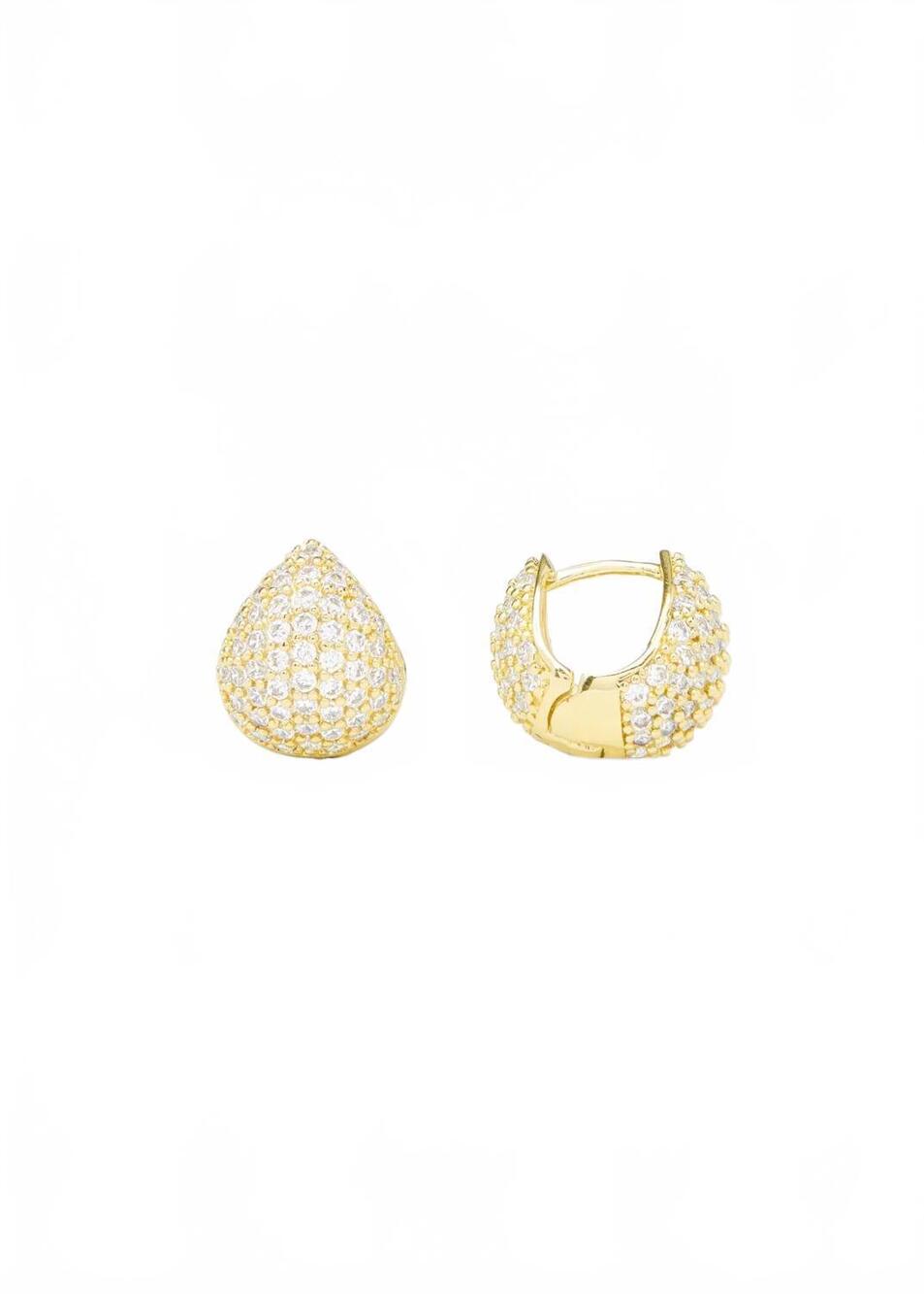 NEW MELINDA MARIA women's lil' norah pave earrings in gold